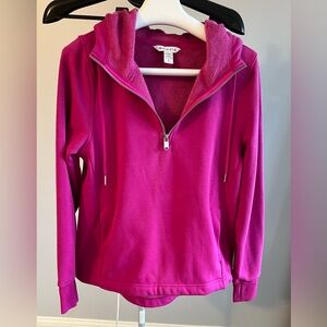 Athleta pull over hoodie previously loved size small color fushia
